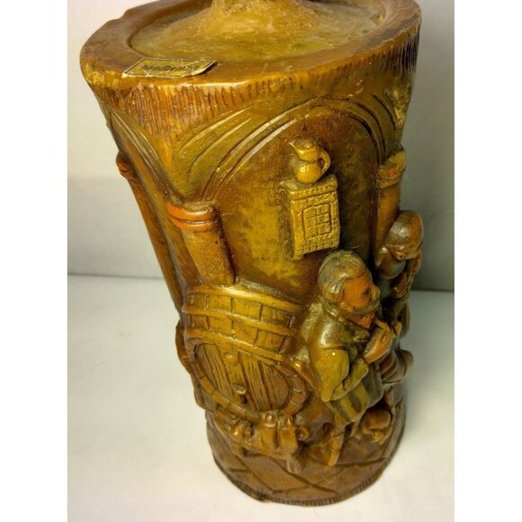 Walldurn Baden Johan Gunter Pillar Candle Carved Trappist Monks Brewery Beer Keg - Picture 5 of 15